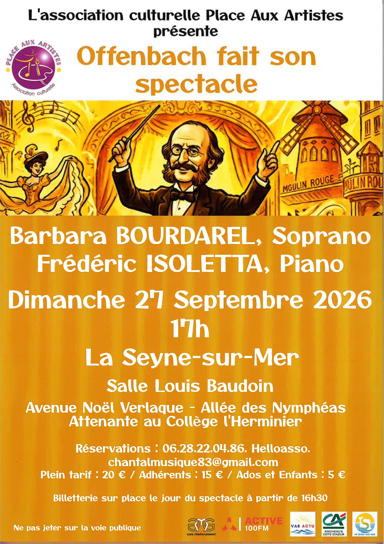 Offenbach fait son spectacle – Salle Louis Baudoin – 17h