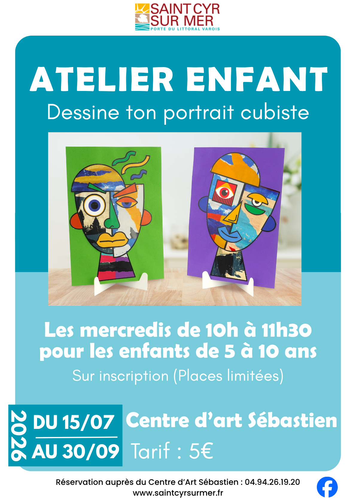 Ateliers Créatifs – Centre d’art Sébastien – de 10h à 11h30